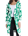 New Leopard Long-Sleeved Knit Cardigan