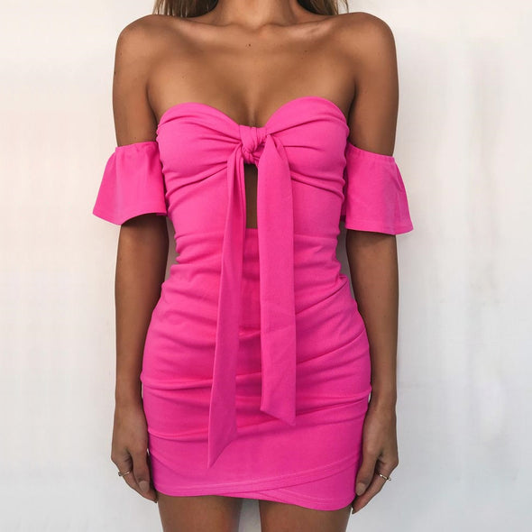 Women's Bandage Tube Top Bodycon Dresses