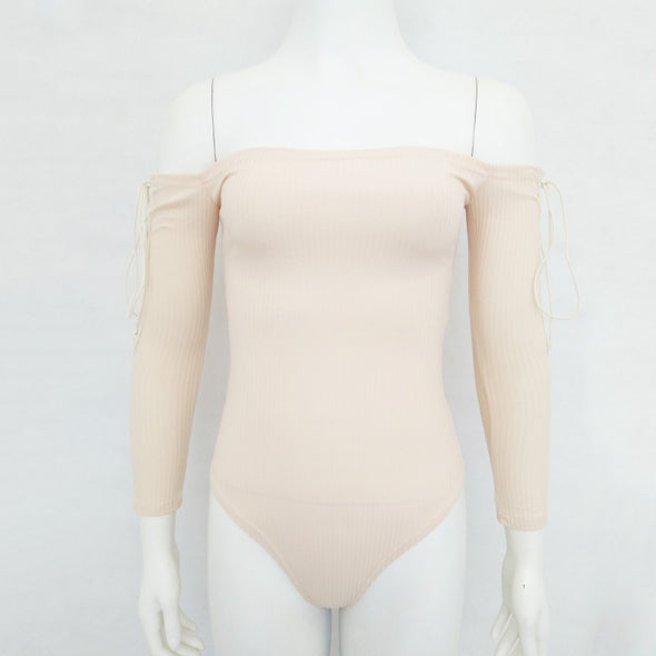 New Cotton Strap Long Sleeve Bodysuit