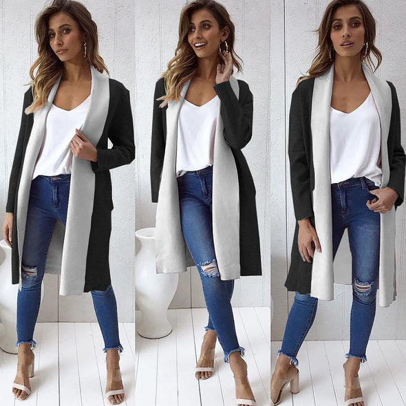 New Candy Color Long Thick Jacket Top