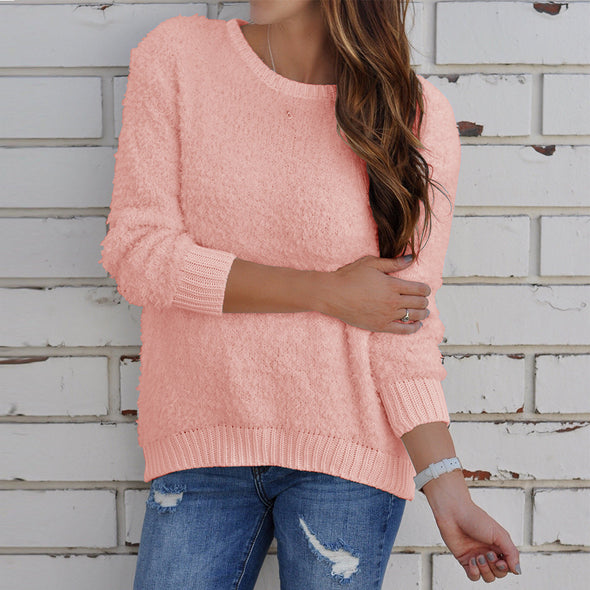 O-neck Long Sleeve Warm Sweater