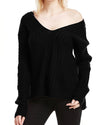 Long Sleeve V-Neck Knit Sweater