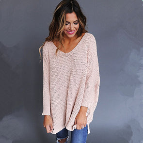 New V-neck Thick Sweater