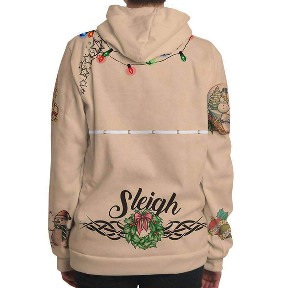 Printed Long Sleeve Hooded Sweatshirt