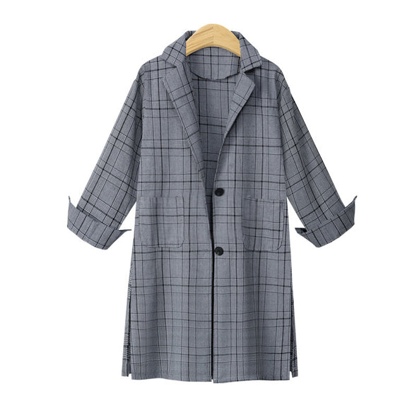 Fashion Wild Plaid Women's Windbreaker Jacket