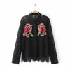 Women's Embroidered Lace Shirt