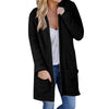 Casual Solid Color Hooded Cardigan Coat