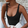 New Sexy Backless Wide Pit Solid Bodysuit