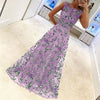 Elegant Embroidery Sleeveless Expansion Evening Dress