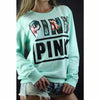 Letter Printed Long Sleeve Fleece Sweatshirt