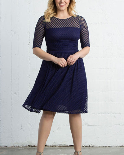 Polka Dot Sleeve Stitching Dress