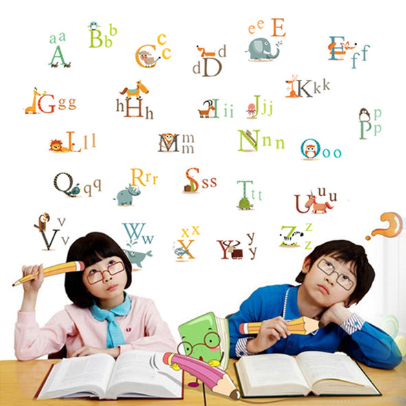 Cartoon Alphabet Living Room Background Wall Sticker