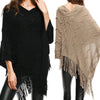 Irregular Knitted Tassel Sweater