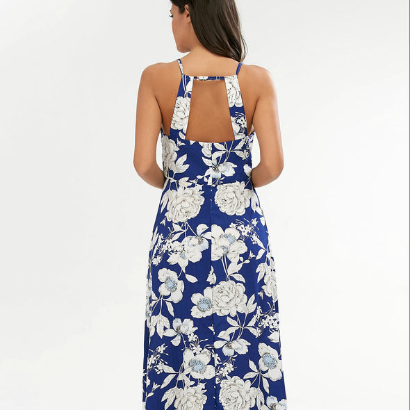 Women's Printed Sexy Evening Dress