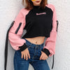 New Fashion Cuff Zipper Colorblock Sweatshirt