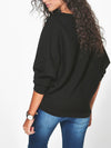 Women Loose Knitted Bat-Wing Sleeve Casual Jumper Type Sweater