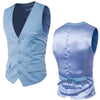 Men's Slim Solid Color Lattice Suit Vest