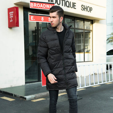 Men's Lightweight And Medium-Length Long Down Jacket