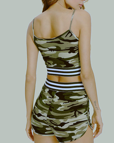 New Camouflage Print Sports Suit