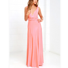 Solid Color V Neck Evening Dresses