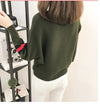 O-Neck Long-Sleeved Loose Bat Sleeve Sweater