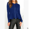 O-Neck Long-Sleeved Zipper Slim Short Jacket