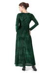 V-Neck Velvet Evening Dress