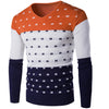 New Men's Color Matching Warm Sweater