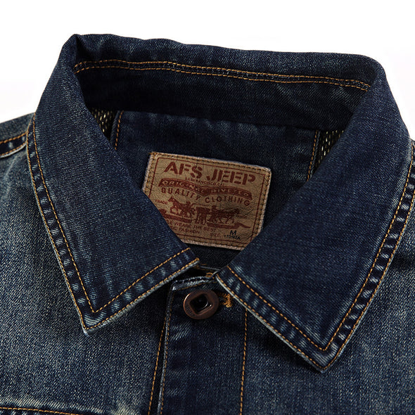 Casual Vintage Denim Men's Jacket