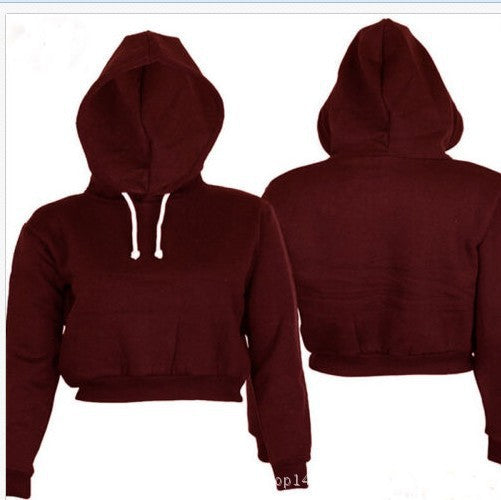 Pure Color Short Long Sleeve Hoodies