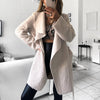 Elegant Fashion Casual Loose Plain Wide Lapel Long Sleeve Coat Cardigan