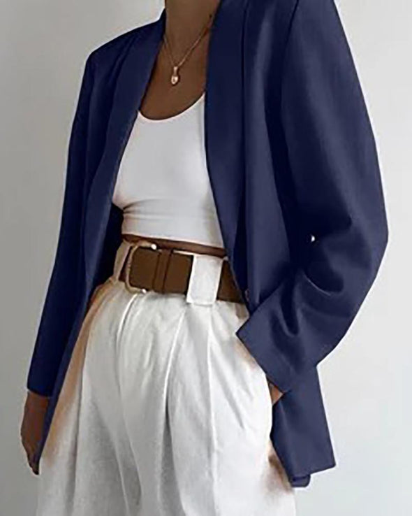 Solid Color Loose Trench Coat