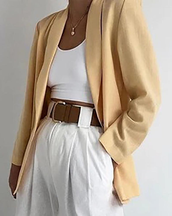 Solid Color Loose Trench Coat