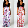 Printed V-Neck High-Waist Sleeveless Dress