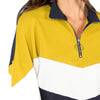 Colorblock Stand Collar Zipper Long Sleeve Sweatshirt