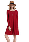 New Fashion Simple Long Sleeve Short Dress