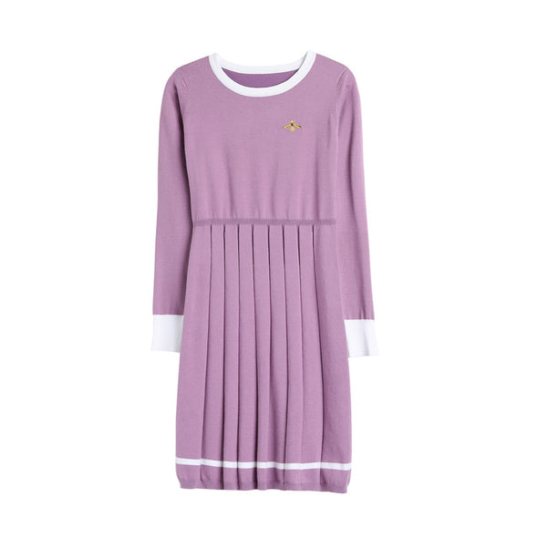 Women's O-Neck Knitted Dress