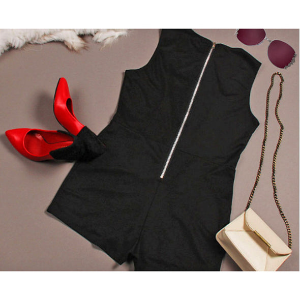 Women's Sling Sleeveless Zipper Bodysuit