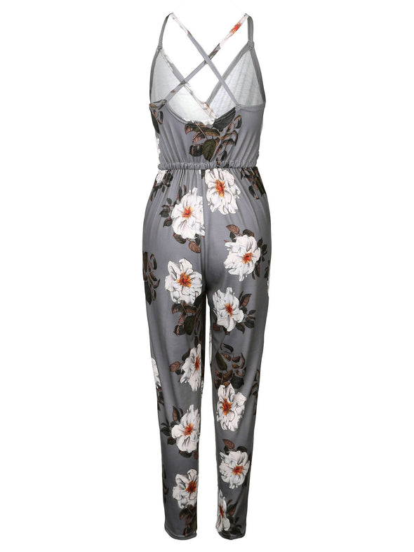 Sexy Sling Print Jumpsuit