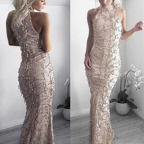 Sexy Style Sequins Tassel Evening Party Dress
