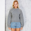 Casual Loose Pearl Stitching O-Neck Knitting Sweater