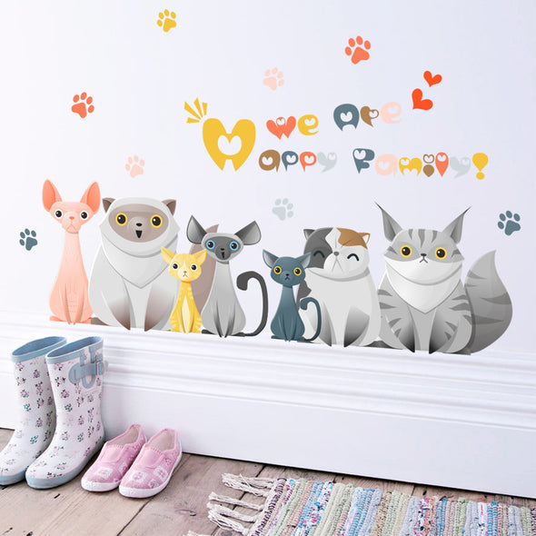 Cartoon Cat Wall Sticker