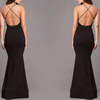 Deep V Neck Backless Evening Dresses