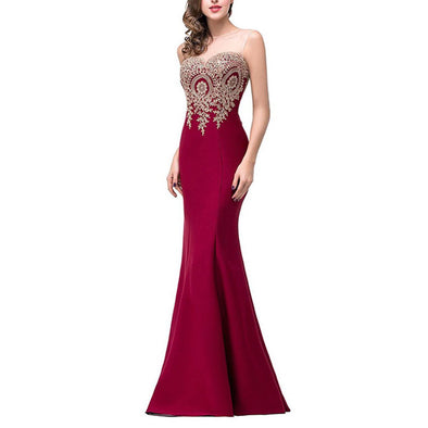 Formal See-Through Mermaid Evening Dress