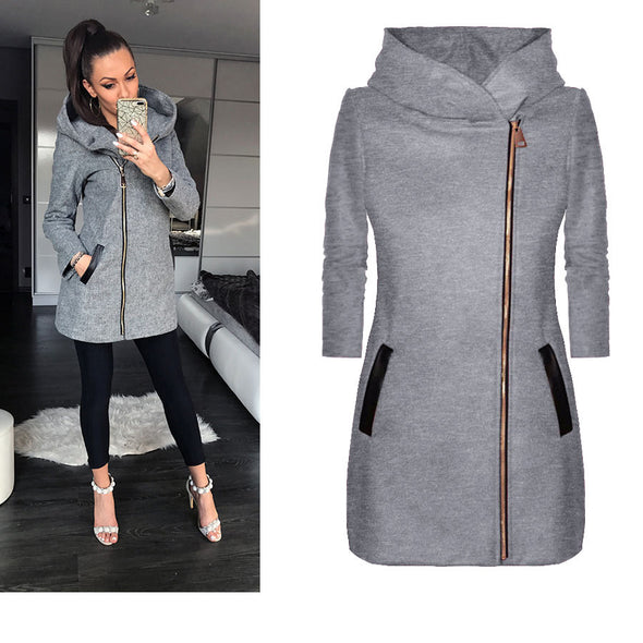 Fashion Plus Velvet Padded Sweater Coat