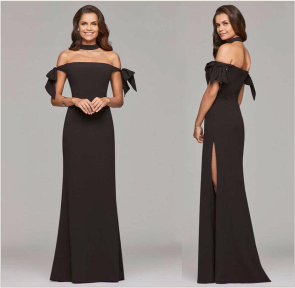 One-Shouldered Long Evening Dress