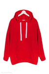 Hooded  Drawstring Kangaroo Pocket  Plain  Batwing Sleeve Hoodies