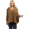 Casual Loose Long Sleeve Lotus Leaf Collar Sweater