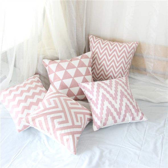 Linen Embroidered Pillow