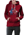 Long Sleeve Printed Hooded Sweatshirt